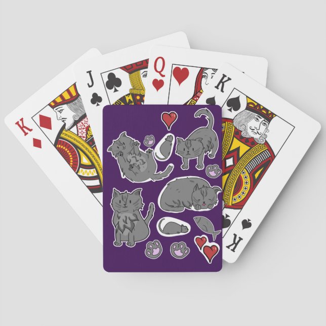 Katzchen-Karten Spielkarten (Rückseite)