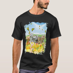 Kätzchen Katze mit Schmetterling - Katzen und Schm T-Shirt