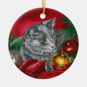 Kätzchen, Katzen-Verzierung - "Zuhause für die Keramik Ornament