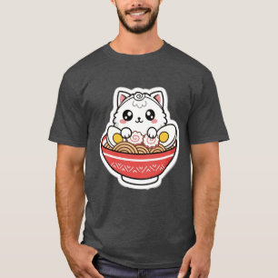 Kätzchen Kawaii Essen Kätzchen Sticker Pack lustig T-Shirt