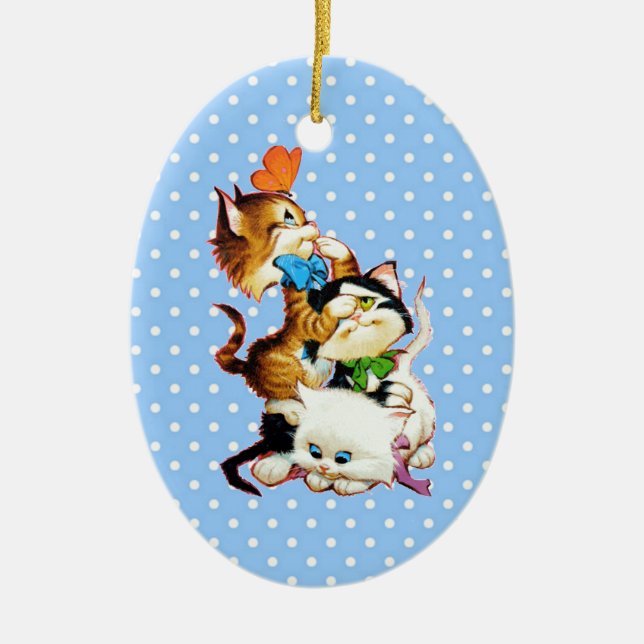 Kätzchen Keramik Ornament (Vorne)