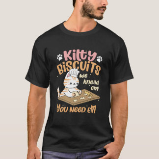 Kätzchen knetet Teig Bäcker Katze Kätzchen Katze M T-Shirt