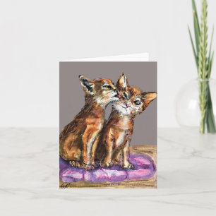 Kätzchen leckt gut  karte