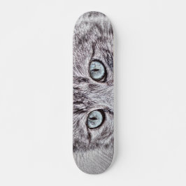 Kätzchen Liebe Niedliche Katzenkatze mit leuchtend Skateboard