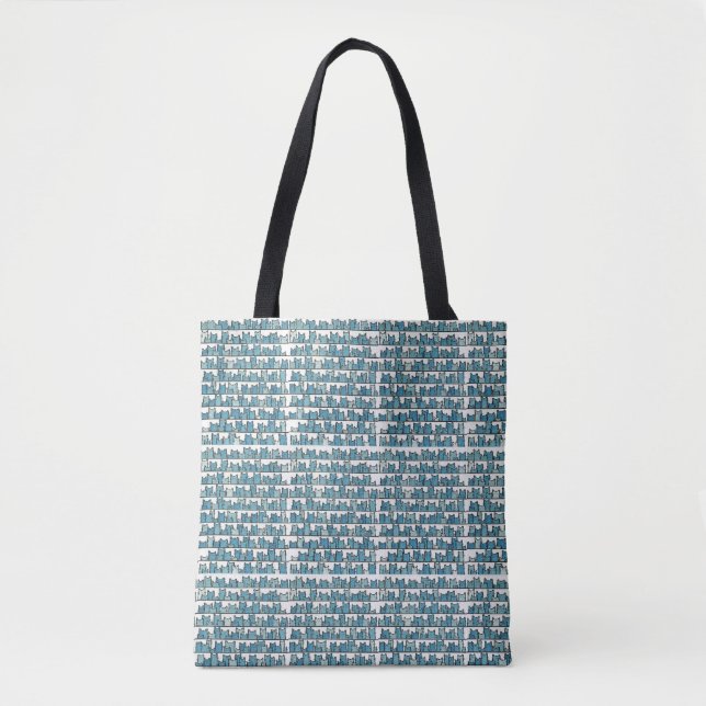 Kätzchen macht mich blaue Taschen-Tasche nicht Tasche (Vorderseite)