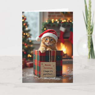 Kätzchen Meowy Weihnachten Purrfect Karte