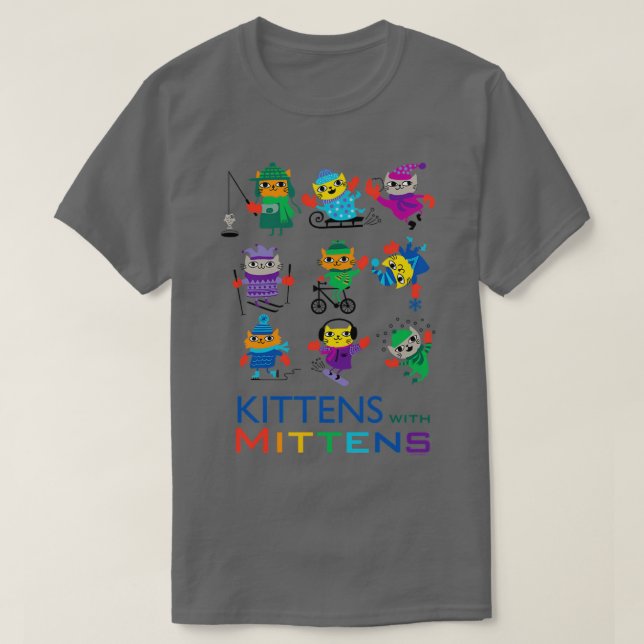 Kätzchen mit Kätzchen T-Shirt (Design vorne)