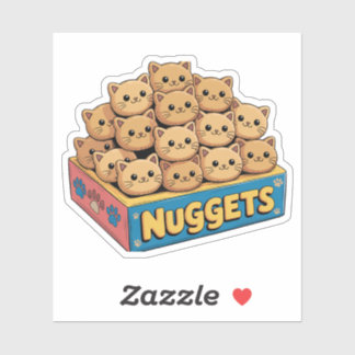 Kätzchen-Nuggets-Aufkleber Aufkleber