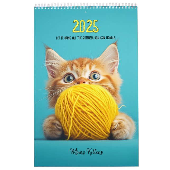 Kätzchen spielen mit Ball of Wool Kalender (Titelbild)