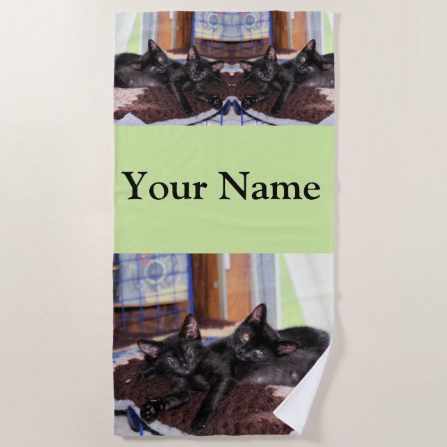 Kätzchen Strandtuch (Vorderseite)