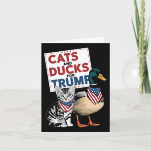 Kätzchen und Enten für Trump-Katzen und -Enten für Karte