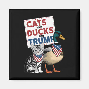 Kätzchen und Enten für Trump-Katzen und -Enten für Magnet
