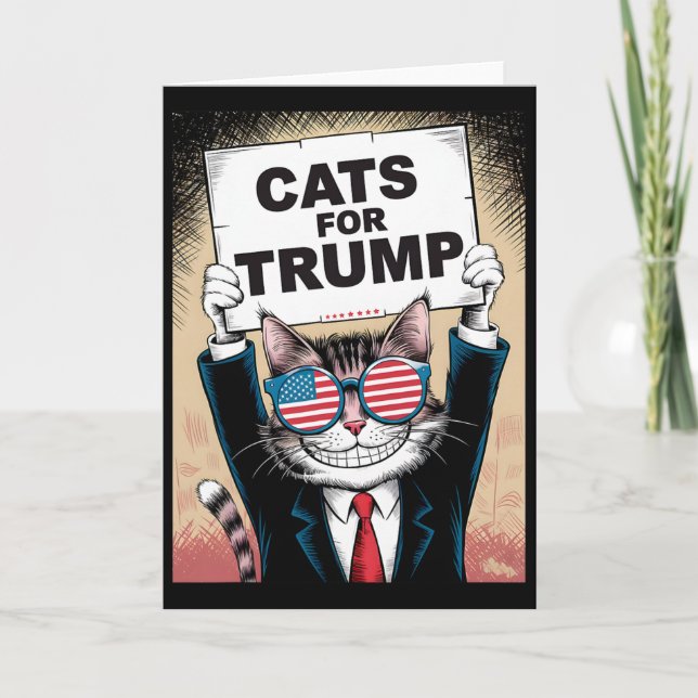 Kätzchen und Enten für Trump Vance 2024 Katzen für Karte (Vorderseite)