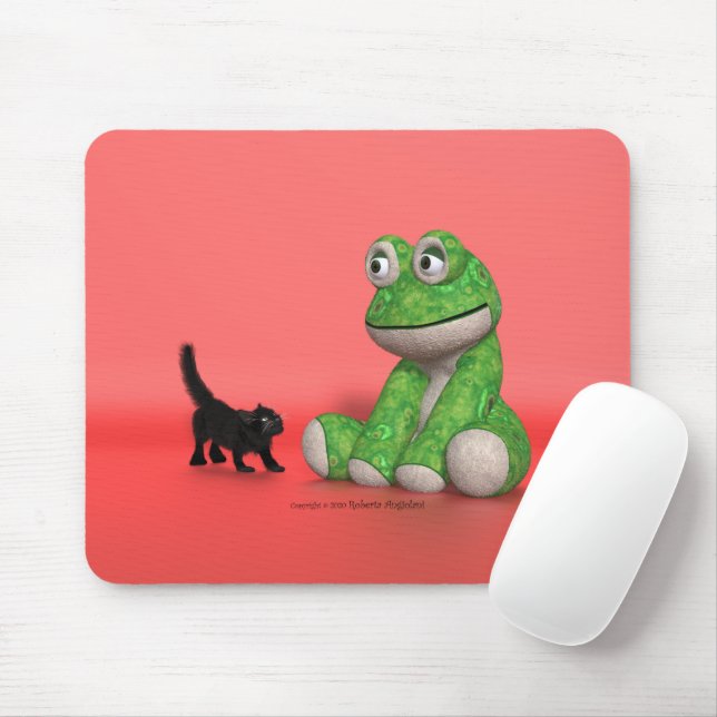Kätzchen und Faulenzermücke Mousepad (Mit Mouse)