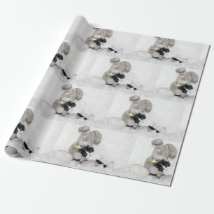 Kätzchen und Häschen Geschenkpapier
