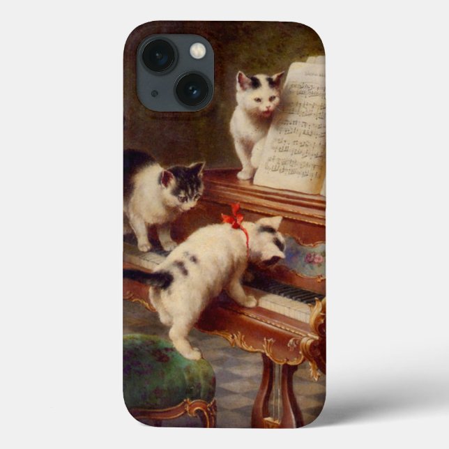 Kätzchen und Klavier Case-Mate iPhone Hülle (Rückseite)
