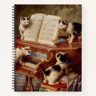 Kätzchen und Klavier Notizbuch