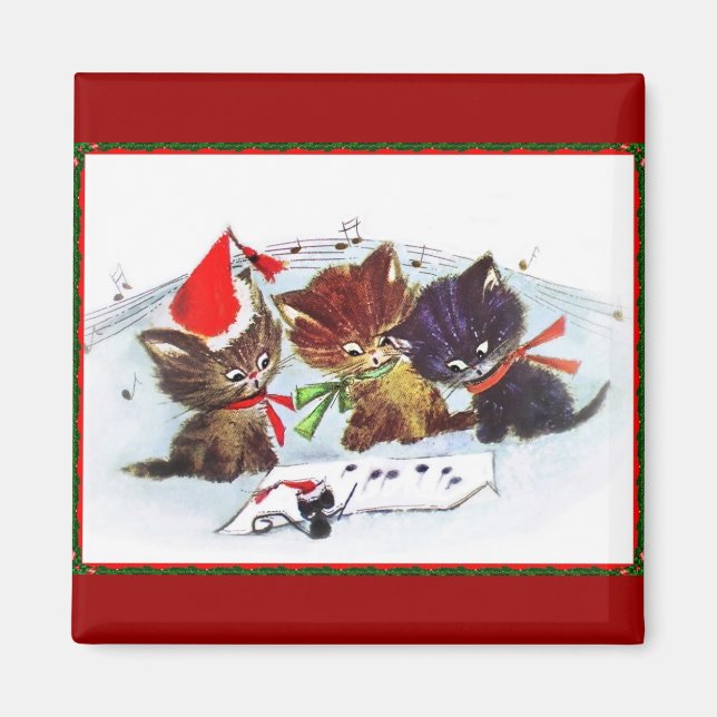 Kätzchen und Maestro-Maus Magnet (Vorne)