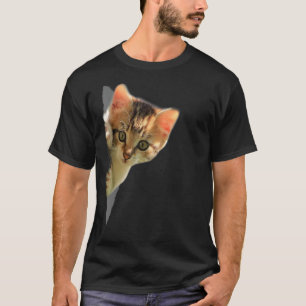 Kätzchen zerrissenes Tuch Katze Katzenbesitzer K T-Shirt