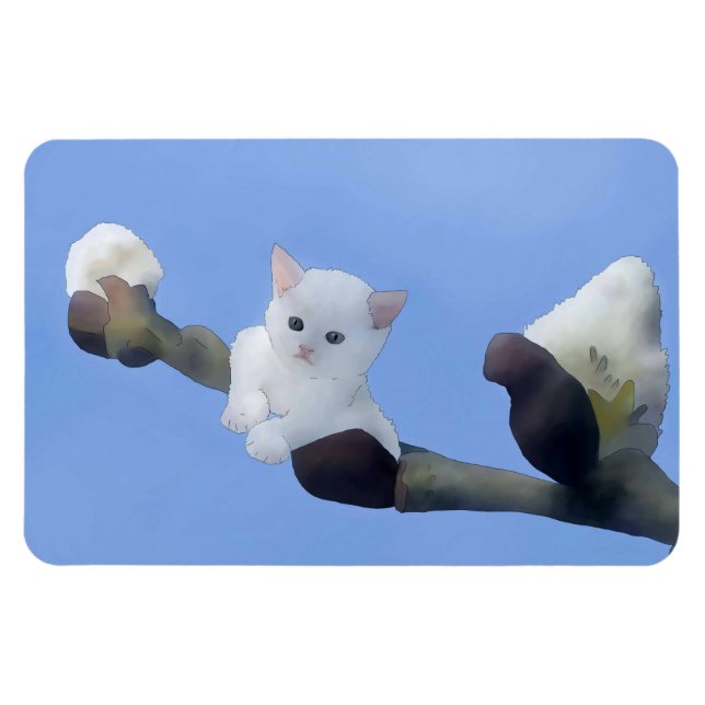 Kätzchenfrühling Magnet (Horizontal)