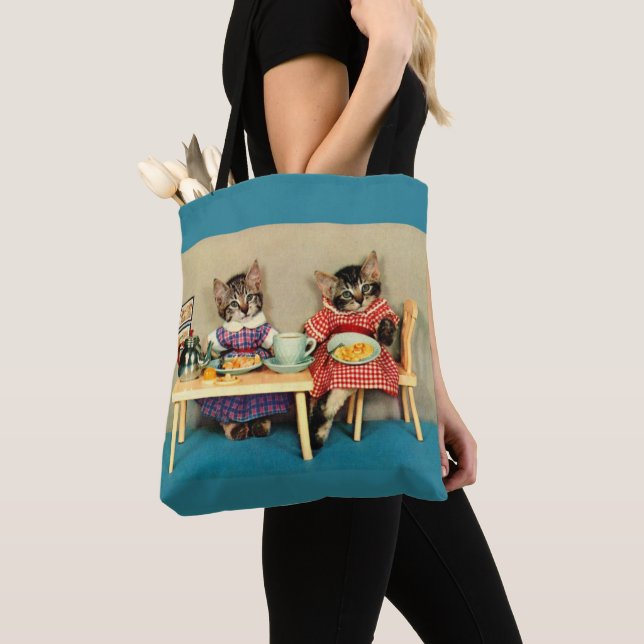 Kätzchenfrühstück Tasche (Von Nahem)