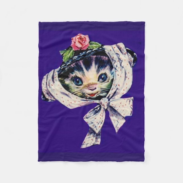 Kätzchenkatze in einem Kätzchen Fleecedecke (Vorderseite)
