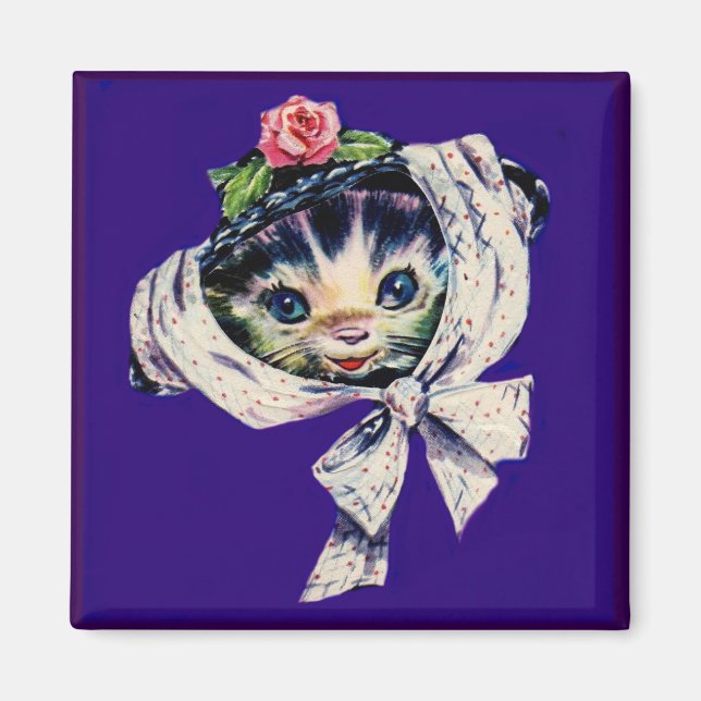 Kätzchenkatze in einem Kätzchen Magnet (Vorne)