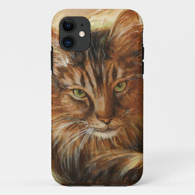Katze 0005 auf Kissen Case-Mate iPhone Hülle (Rückseite)