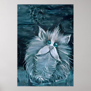 Katze 1 - Auf der Leinwand drucken Poster