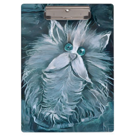 Katze 1 - Auf Ihrem Planer stehen Klemmbrett