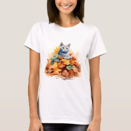 Katze 2 im Herbst T - Shirt
