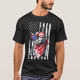 Katze 4. Juli Frauen Katze Amerikanische Flagge T-Shirt