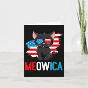 Katze 4. Juli Meowica Patriotic Kitten Amerikaner Karte