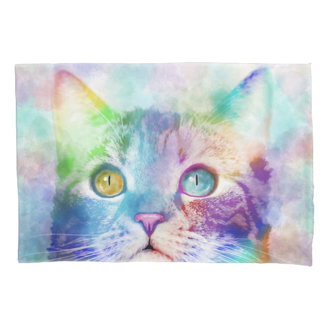 Katze 663 Multicolorkatze Kissenbezug (Vorderseite)