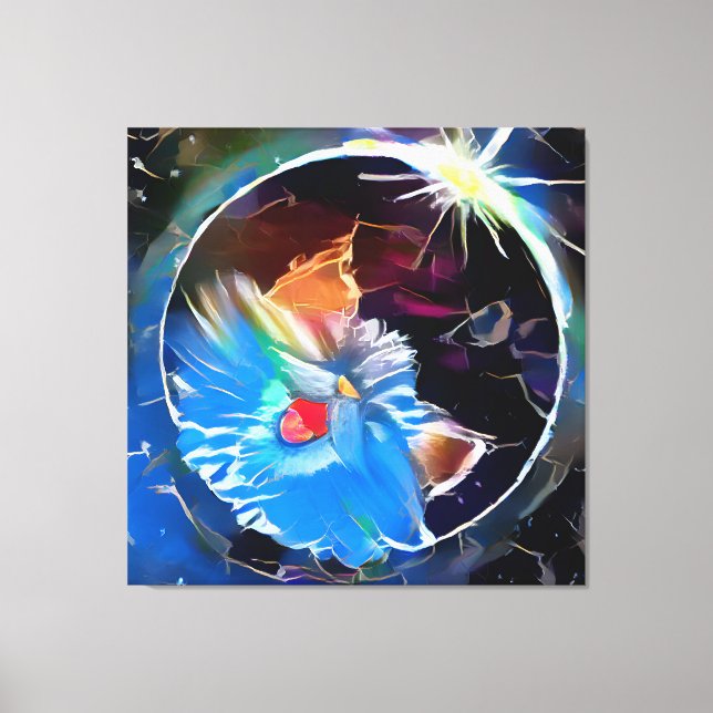 Katze 6 - Sonnenfinsternis Leinwanddruck (Vorderseite)