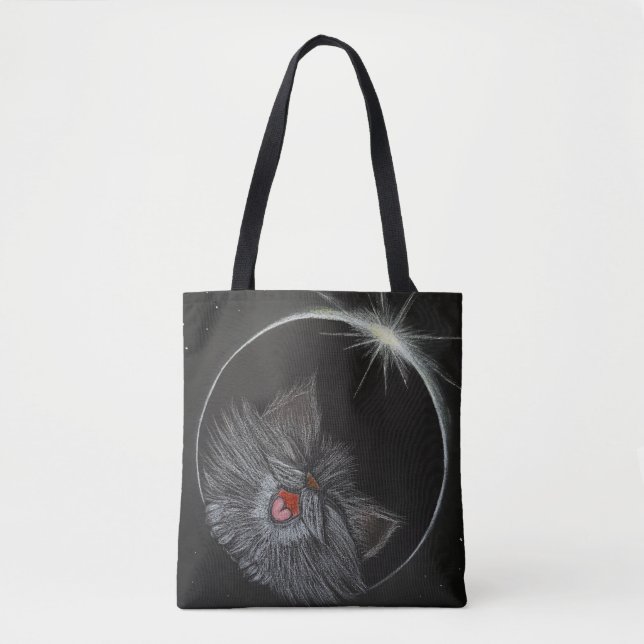 Katze 6 - Sonnenfinsternis Tasche (Vorderseite)
