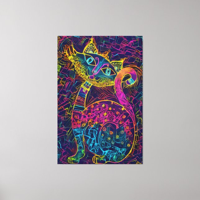 Katze 7 - Glücksfall 7 Leinwanddruck (Vorderseite)