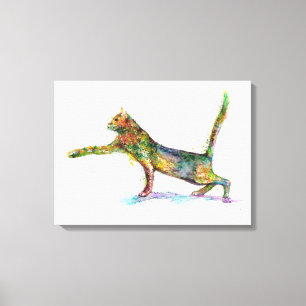 Katze abstrakt leinwanddruck