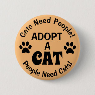 Katze adoptieren Pfotenabdrücke Button