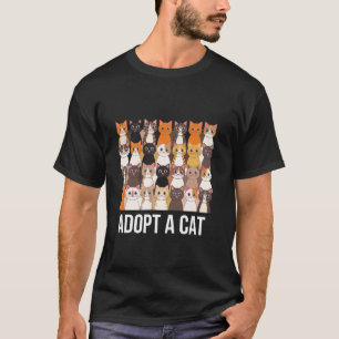 Katze Adoptieren T-Shirt Katzenrettung Katzenadopt
