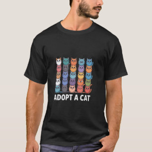 Katze Adoptieren T-Shirt Katzenrettung Katzenadopt