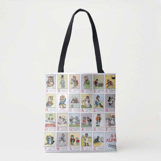 Katze Alphabet, Louis Wain Tasche (Vorderseite)