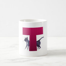 Katze Alphabet T Tasse