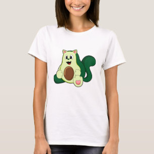 Katze als Avocado T-Shirt