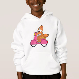 Katze als Biker mit Scooter.PNG Hoodie