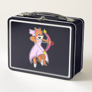 Katze als Braut mit Hochzeitskleid.PNG Metall Brotdose
