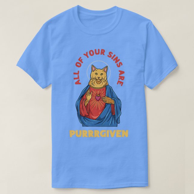 Katze als Jesus-Spaß für eine Christliche Katze Pe T-Shirt (Design vorne)