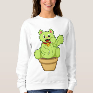 Katze als Kaktus Sweatshirt
