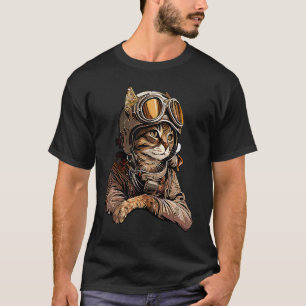 Katze als Pilot Cat Pilot Cat Colorful Kitty T-Shirt
