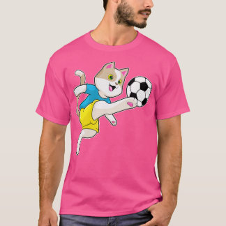 Katze als Spieler mit Kugel T-Shirt
